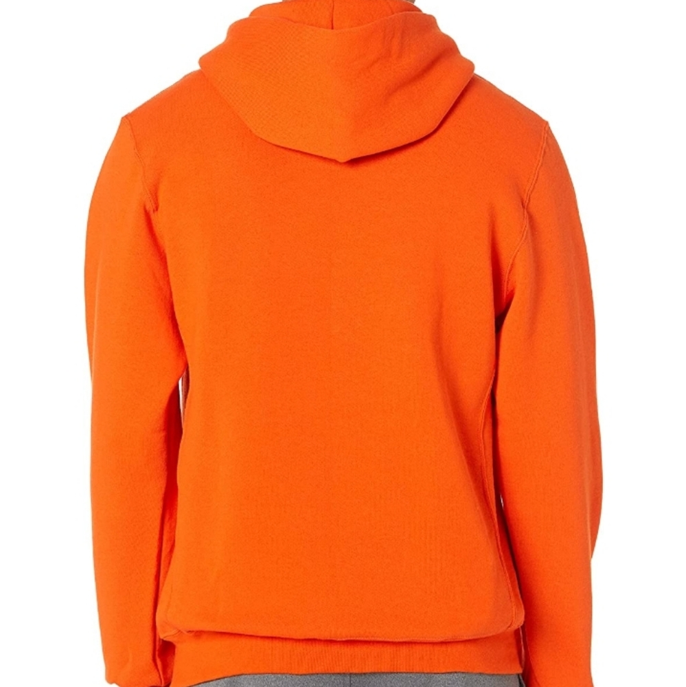 Unisex Orange Dri-Power Fleece Hoodies Cotton Blend Relaxed Fit - Picture 2 of 3